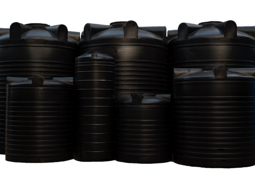 Black Blow Moulded water tanks