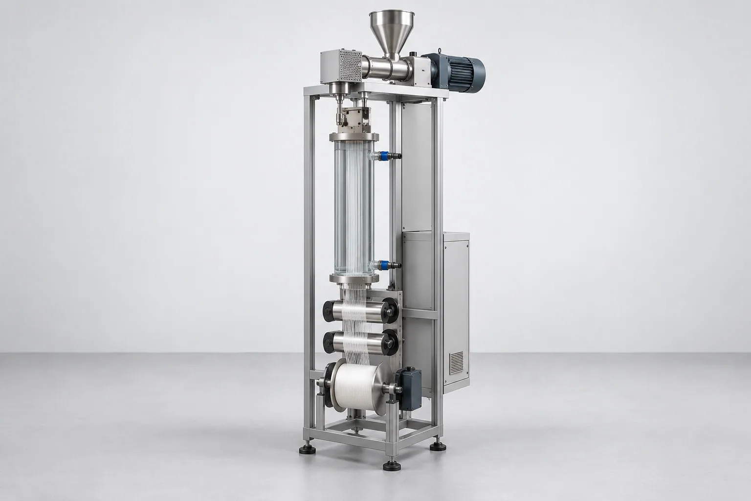 Pilot fibre-spinning system — AI-generated representative illustration