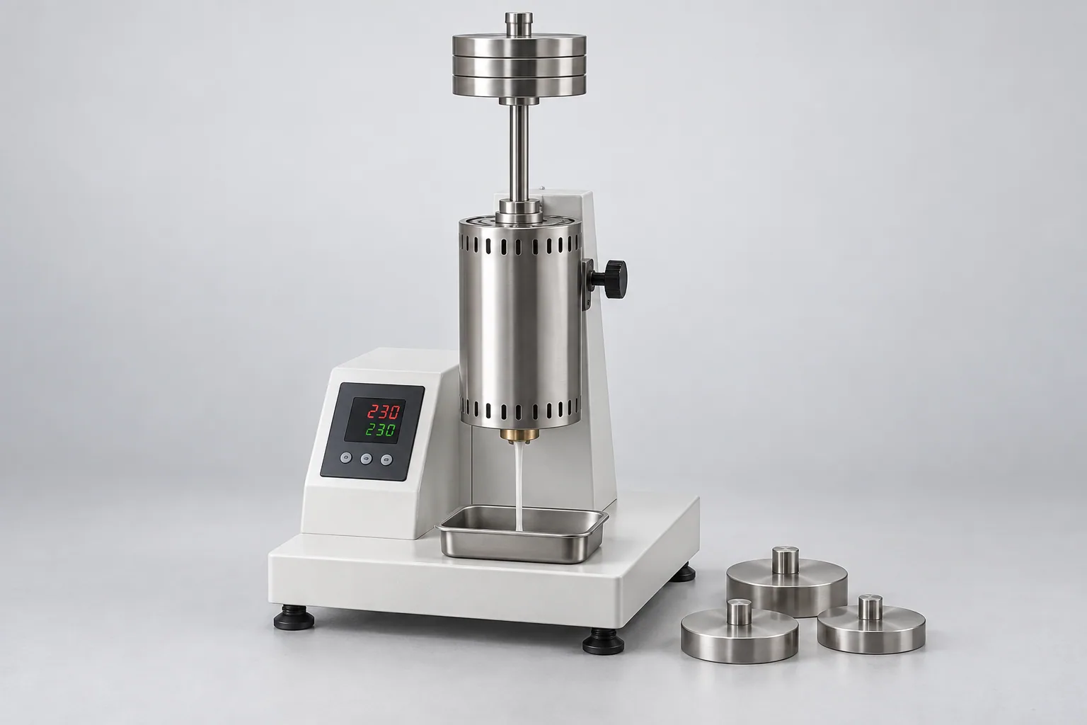Melt flow testing system — AI-generated representative illustration