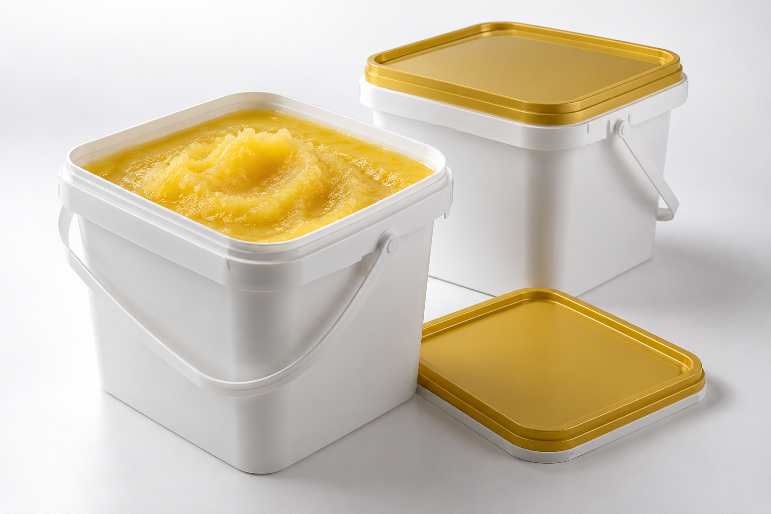 Ghee buckets — representative pail format